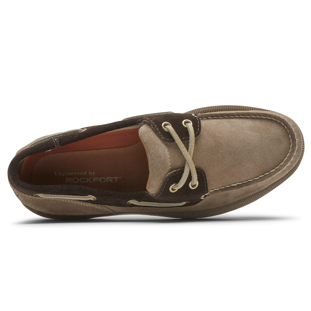 Rockport Singapore Mens Boat Shoes - Perth Grey - KV5907628